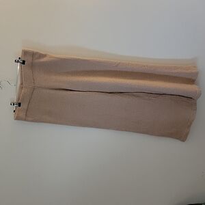 NWOT Cozy Sweater Flare Leg Pants Beige Sz Lg